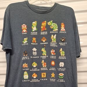 Super Mario Bros Nintendo Shirt Adult Large